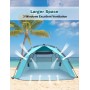 Glymnis Tienda de Playa para 4 – 6 Personas, Carpa de Playa Hidráulica Automática Portátil Protección Solar UPF 50+/80+