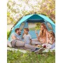 Glymnis Tienda de Playa para 4 – 6 Personas, Carpa de Playa Hidráulica Automática Portátil Protección Solar UPF 50+/80+