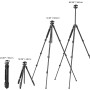 K&F Concept Trípode Camera 200cm K234A7+FH-03 Trípode de Vídeo Compacto con Cabeza Fluida, Trípode para Viajar Capacidad de