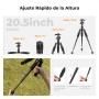 K&F Concept Mini Trípode Portátil S225A1+BH-25 Trípode de Sobremesa 50cm para DSLR, Cámara Réflex Digital, Teléfono Móvil, con