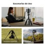 K&F Concept Mini Trípode Portátil S225A1+BH-25 Trípode de Sobremesa 50cm para DSLR, Cámara Réflex Digital, Teléfono Móvil, con