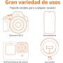 Amazon Basics Trípode extensible hasta 162 cm para smartphones iPhone, modo palo selfie y modo trípode para teléfono, color