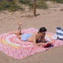MOMOMUS Toalla de Playa Grande Antiarena - En Diseño Mandala - Ideal como Manta, Pareo y Toalla Grande para la Playa XXL,