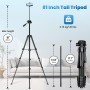 JOILCAN 206cm Trípode Cámara, Tripode para Movil de Aluminio con Soprtre de Teléfono y Control Remoto, Trípode Movil para