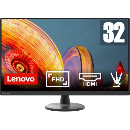 Lenovo D24-45 - Monitor 24" FullHD (VA, 75Hz, 4ms, HDMI, VGA, Cable HDMI, FreeSync) Ajuste de inclinación - Negro