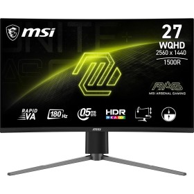 MSI mag 27CQ6PF Monitor Curvo Gaming WQHD 27 Pulgadas, 1500R 2560 x 1440 Rapid VA Panel, 180 Hz / 0.5ms (GtG, Min.),