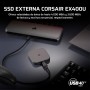 CORSAIR EX400U 2TB USB4 Unidad SSD Externa USB Type-C Portátil – Conexiones USB4, USB 3.2 Gen2 2x2, Hasta 40 Gbps, Plug-&-Play,