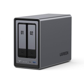 UGREEN NASync DXP2800, NAS de Escritorio de 2 bahías, CPU Intel N100 de Cuatro núcleos, 8 GB de RAM DDR5, 2,5 GbE, 2 Ranuras M.2