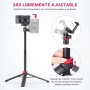 ULANZI MT-44 Tripode para Móvil 147 cm, Palo Selfie Largo con Remoto, Trípode Cámara Fotografía con 360° Rótula de Bola, Cold