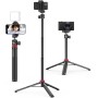 ULANZI MT-44 Tripode para Móvil 147 cm, Palo Selfie Largo con Remoto, Trípode Cámara Fotografía con 360° Rótula de Bola, Cold