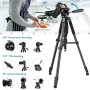 Victiv 194cm Tripode Camara, Tripode para Movil Alto de Viaje Compacto de Premium Aluminio, Trípode Cámara Reflex para Canon