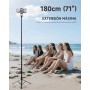 RISEOFLE 180cm Tripode para Movil & Palo Selfie - Tripode Movil Extensible Portátil con Mando Inalámbrico, Compatible con