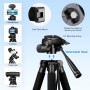JOILCAN Tripode para Movil, Aluminio Trípode Cámara para Canon Nikon Sony DSLR Cámara, Trípode Ligero Portátil con Soporte para