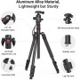 SMALLRIG Trípode Monopie para Cámara, 72" 182cm Trípode de Aluminio, Placa de Liberación Rápida con Cabeza Esférica Panorámica