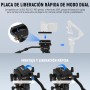 NEEWER 79"/ 200cm Trípode de Video, Soporte de Trípode de Aleación de Aluminio Resistente con 360° Cabezal de Arrastre Fluido,
