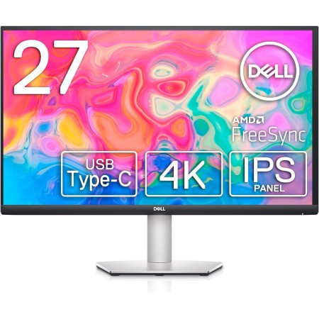 Dell S2722QC USB-C 27'' 4K UHD (3840x2160) Monitor, 60Hz, IPS, 4ms, AMD FreeSync, 99% sRGB, HDR, Altavoces Integrados, 2x HDMI,
