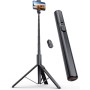 ANXRE 180cm Trípode para Movil Monopies, Palo Selfie Tripode para Móvil y Cámara Palo Selfie Tripode para Movil con Remoto,
