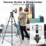 Victiv 172cm Trípode Cámara, Trípode Portátil de Aluminio, Trípode Movil para iPhone con Soprtre de Teléfono & Control Remoto,