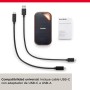 SanDisk Extreme SSD Externo Portátil 2 TB (Disco duro externo SSD con velodidad de lectura de hasta 1050 MB/s, 1000 MB/s de