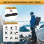 GRIFEMA Trípode Cámara de Movil, 140cm Aluminio Tripode para Movil con Control Remoto Desmontable y Barra Movimiento, Rotación,