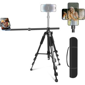 Elitehood Tripode para Movil Grabar Video, 180cm Tripode Movil Alto con Angulo de 360°Teléfono, Soporte iPhone Tripod Flexible