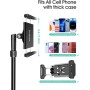 Elitehood Tripode para Movil Grabar Video, 180cm Tripode Movil Alto con Angulo de 360°Teléfono, Soporte iPhone Tripod Flexible