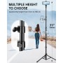 Nineigh Tripode para Movil 180cm, Extensible Tripode Movil Alto de Aluminiocon con Control Remoto y Soporte de Teléfono, Ligero