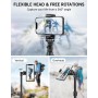 Nineigh Tripode para Movil 180cm, Extensible Tripode Movil Alto de Aluminiocon con Control Remoto y Soporte de Teléfono, Ligero