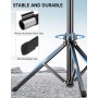 Nineigh Tripode para Movil 180cm, Extensible Tripode Movil Alto de Aluminiocon con Control Remoto y Soporte de Teléfono, Ligero