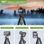 Nineigh 160cm Tripode para Movil Alto, Ligero Tripod de Aluminio con Control Remoto y Soporte Teléfono, Trípode Portátil de