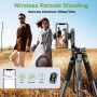 Nineigh 160cm Tripode para Movil Alto, Ligero Tripod de Aluminio con Control Remoto y Soporte Teléfono, Trípode Portátil de
