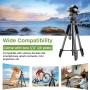 Nineigh 160cm Tripode para Movil Alto, Ligero Tripod de Aluminio con Control Remoto y Soporte Teléfono, Trípode Portátil de
