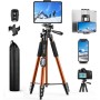 Trípode para iPad iPhone Cámara, MACTREM 165 cm Tripode Cámara de Movil con Remoto Bluetooth para Tableta