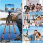 Trípode para iPad iPhone Cámara, MACTREM 165 cm Tripode Cámara de Movil con Remoto Bluetooth para Tableta