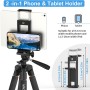 Trípode para iPad iPhone Cámara, MACTREM 165 cm Tripode Cámara de Movil con Remoto Bluetooth para Tableta