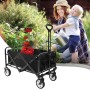 Carro de Mano Plegable con Ruedas Grandes Todoterreno | Carrito Multiusos Ideal Playa, Compra, Jardín o Camping | Carga hasta