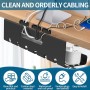 GLOSKIN Organizador Cables Escritorio de 2 Piezas, Sin Necesidad de Taladrar,Bandeja Cables Escritorio, Cable Management para