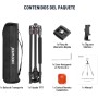 NEEWER 77'' Trípode Cámara,Monopié Trípode Plegable Aluminio para DSLR y Teléfono con 360°Rótula Panorámica,Columna Central 2