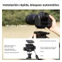 K&F Concept Trípode Cámara 196cm, Trípode Vídeo O234A0+BV01 con Cabezal Giratorio de 3 Vías Inclinación +100°/-70°, Carga 4kg