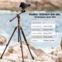 K&F Concept 240cm Trípode de Cámara, Trípode Video Profesional con Columna Central Transversal con Rótula de Bola Panorámica y