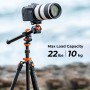 K&F Concept 240cm Trípode de Cámara, Trípode Video Profesional con Columna Central Transversal con Rótula de Bola Panorámica y
