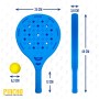Pincho Palas de Padel Playa, Juega Estilo Badminton, Pickleball, Beach Tennis, Raquetas de Playa, 2 Palas + 3 Pelotas EVA,