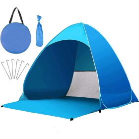 Miconi Pop Up Tienda de Playa para 1-3 personas Anti-UV Protección Solar UPF 50, Portátil para Jardín, Camping, Viajes, Pesca,