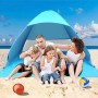 Miconi Pop Up Tienda de Playa para 1-3 personas Anti-UV Protección Solar UPF 50, Portátil para Jardín, Camping, Viajes, Pesca,