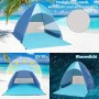 Miconi Pop Up Tienda de Playa para 1-3 personas Anti-UV Protección Solar UPF 50, Portátil para Jardín, Camping, Viajes, Pesca,