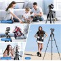 Nineigh 172cm Tripode Camara, Ligero Tripode de Aluminio, Trípode Movil para iPhone con Control Remoto & Soporte Teléfono,