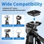 Nineigh 172cm Tripode Camara, Ligero Tripode de Aluminio, Trípode Movil para iPhone con Control Remoto & Soporte Teléfono,