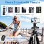 Nineigh 172cm Tripode Camara, Ligero Tripode de Aluminio, Trípode Movil para iPhone con Control Remoto & Soporte Teléfono,