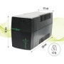 Master Power, Sistema de Alimentación Ininterrumpida SAI, UPS 650 VA, Tensión Constante de Salida 360W, 2 Enchufes Schuko