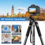 Nineigh 172cm Tripode Camara, Ligero Tripode de Aluminio, Trípode Movil para iPhone con Control Remoto & Soporte Teléfono,